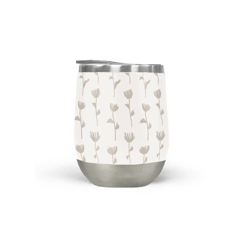 Ink Flower Wine Tumbler